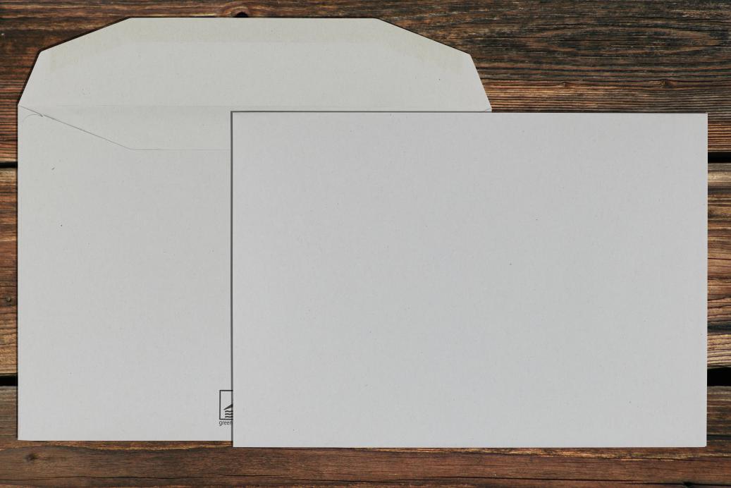 Kuvertierhüllen C5 162x229 mm Nassklebend Recycling Grau 80 g/qm